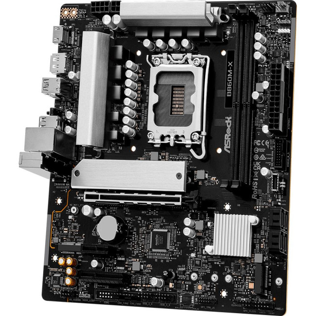 Mатеринська плата s1851 Intel B860 2xDDR5 DP/HDMI 3xM.2 2.5GbE LAN mATX ASROCK B860M-X