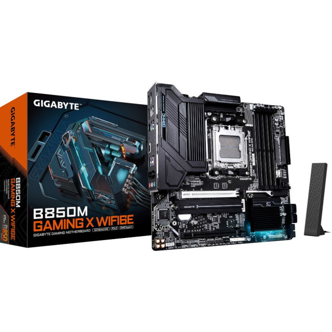 Mатеринська плата sAM5 AMD B850 HDMI/2хDP 2xM.2 2.5GbE LAN mATX GIGABYTE B850M GAMING X WIFI6E