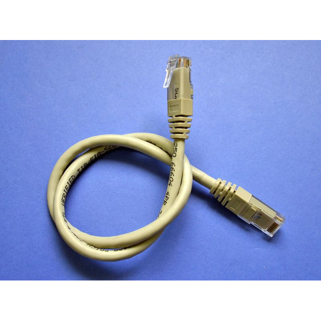 Патч-корд RJ45, UTP 6, 1.0m, 24AWG, CU, сірий KINGDA KD-PAUT6100GY