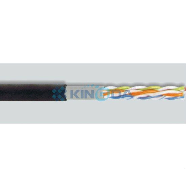 Кабель зовнішній UTP кат.5е, PE, 4 пари,24AWG, 305м, чорний KINGDA KDUT8013