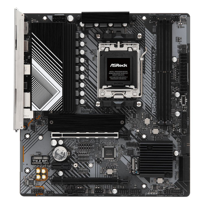 Mатеринська плата sAM5 AMD B650 HDMI/DP 3xM.2 2xDDR5 2.5GbE LAN mATX ASROCK B650M-HDV/M.2