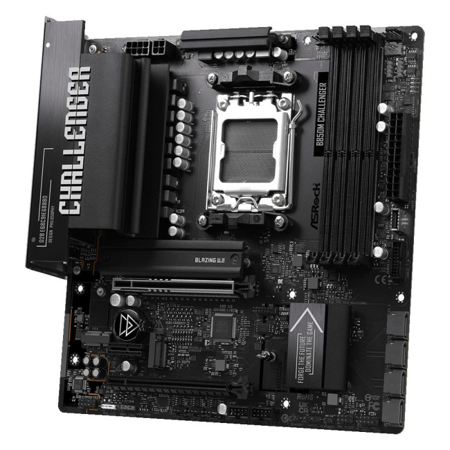 Mатеринська плата sAM5 AMD B850 4xDDR5 HDMI 2xM.2 2.5GbE LAN mATX ASROCK B850M CHALLENGER