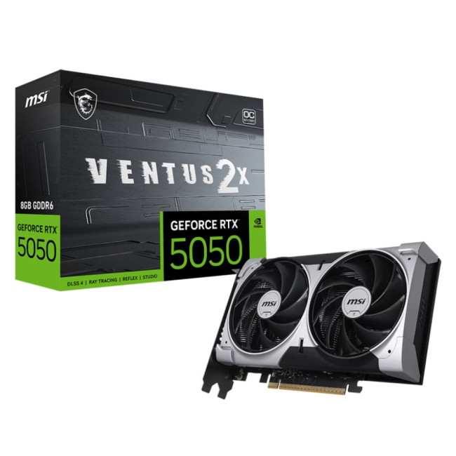 Відеокарта MSI NVIDIA GeForce RTX 5050 8G VENTUS 2X OC MSI RTX 5050 8G VENTUS 2X OC
