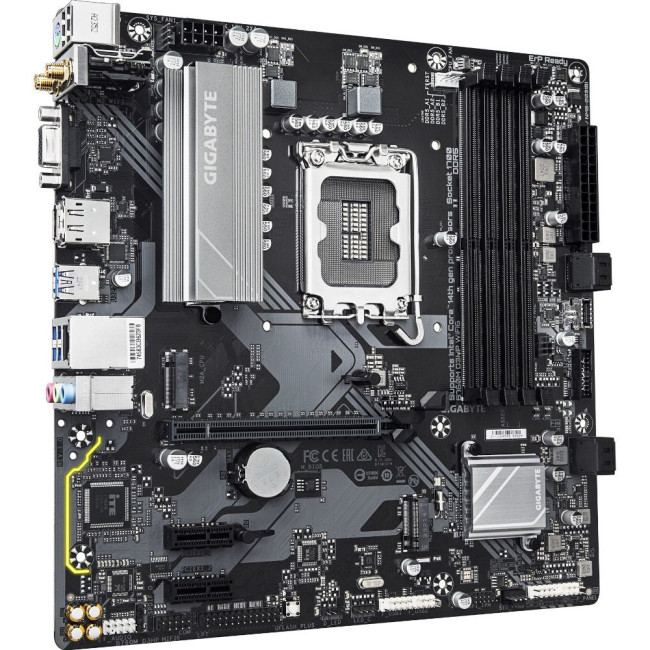 Mатеринська плата s1700 Intel B760 HDMI/DP/VGA 4xDDR5 2xM.2 GbE LAN mATX GIGABYTE B760M D3HP WIFI6