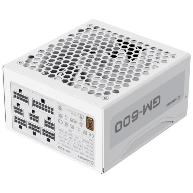 Блок живлення ATX 600W,80+Bronze, вентилятор 140 мм, повністю модульний, білий, коробочний GAMEMAX GM-600 Modular white