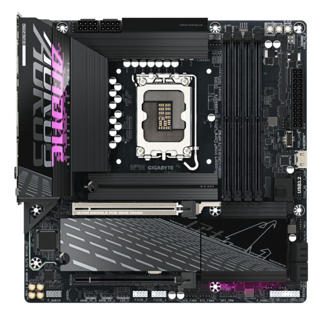 Mатеринська плата s1851 Intel B860 DP/2хHDMI/USB4-C  3xM.2 2.5GbE LAN mATX GIGABYTE B860M AORUS ELITE WIFI6E