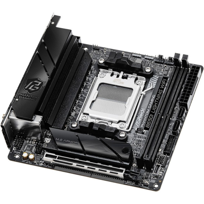 Mатеринська плата sAM5 AMD B650 HDMI 2xM.2 2xDDR5 2.5GbE LAN mini-ITX ASROCK B650I LIGHTNING WIFI