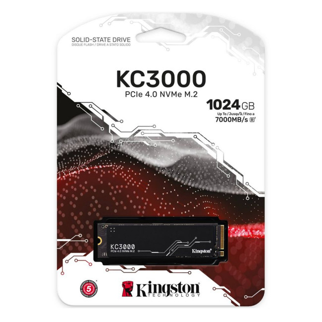 накопичувач M.2 1024GB KC3000, PCIe 4.0  NVMe KINGSTON SKC3000S/1024G