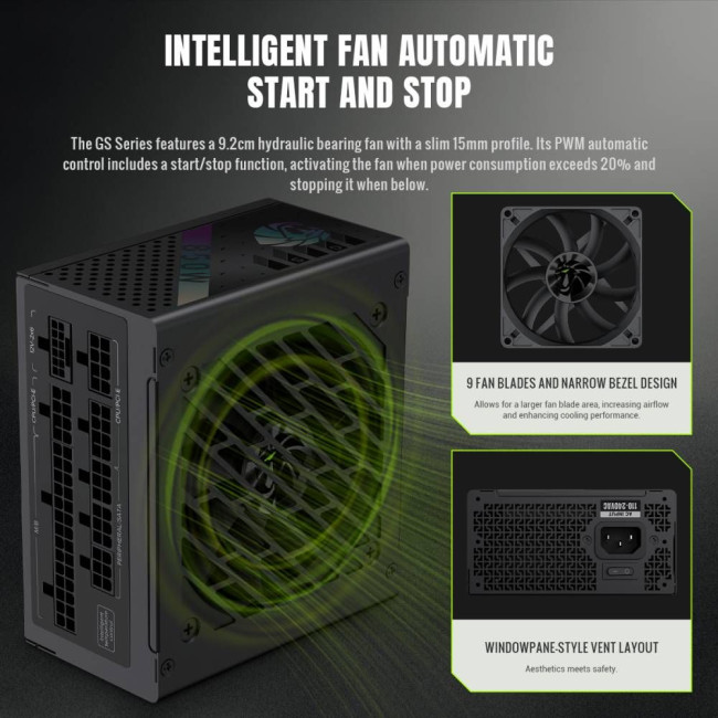 Блок живлення SFX 850W, 80plus Gold,fan 92mm, fully modular OPP / OVP/ UVP / OCP/ SCP / OTP / NLP / GAMEMAX GS 850G V25