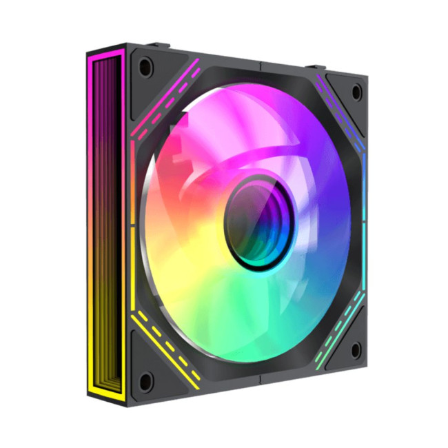 Кулери для корпусу КІТ 3х120мм,4pin(M/F)/3pin(M/F), ARGB, PWM, чорна рамка FN12A-S3I GAMEMAX FN12A-S3I