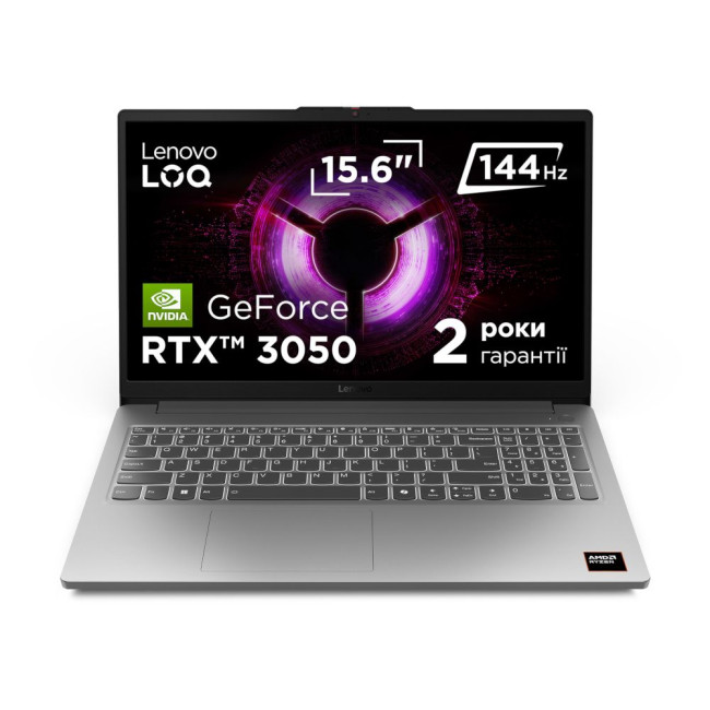 ноутбук 15.6FM/R7 170/16/1TB SSD/RT X4050 6GB/DOS/BL/Luna Grey LENOVO LOQ 15ARP10E (83S000ETRA)