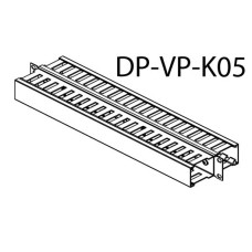 Kабельний організатор 1U двобічний, пласт. 40*60, RAL9005 CONTEG DP-VP-K05