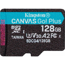 Карта пам'яті 128GB microSDXC Canvas Go Plus Gen4 200MB/s A2 U3 V30 Card + w/o ADP KINGSTON SDCG4/128GBSP