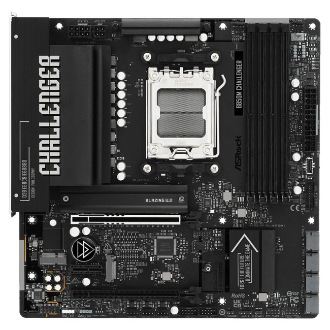 Mатеринська плата sAM5 AMD B850 4xDDR5 HDMI 2xM.2 2.5GbE LAN mATX ASROCK B850M CHALLENGER