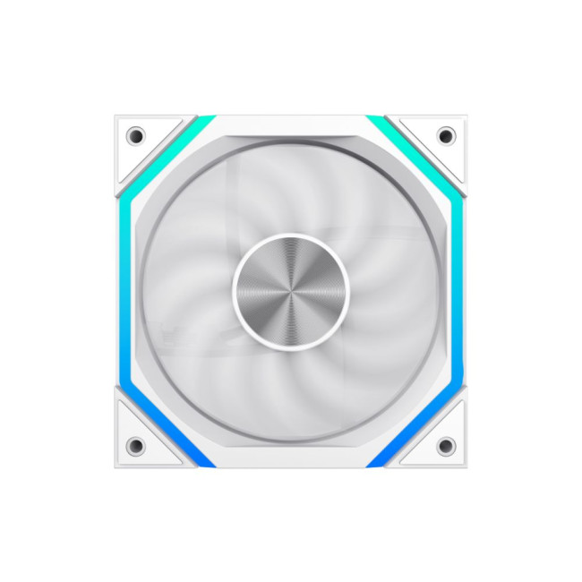 Кулер для корпусу 120 мм, 4pin(M/F)/3pin(M/F), ARGB, PWM, білий FN12A-N2-W GAMEMAX FN12A-N2-W