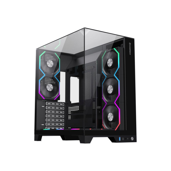 Корпус ATX без блока живлення, загартоване скло, ATX,M-ATX,ITX,VGA Card Length Up to 400 GAMEMAX Infinity Pro BK