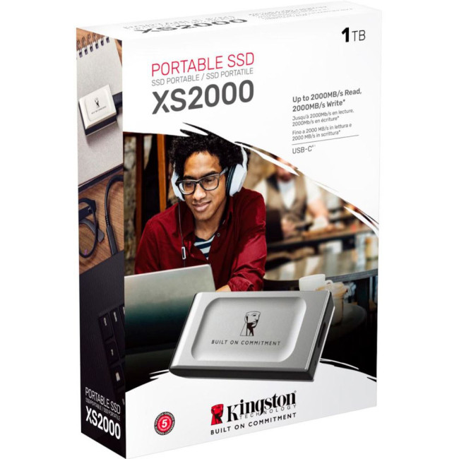SSD накопичувач зовнішній 1TB XS2000 BOC External USB-C 3.2 Gen 2 Portable SSD KINGSTON SXS2000/1000GA