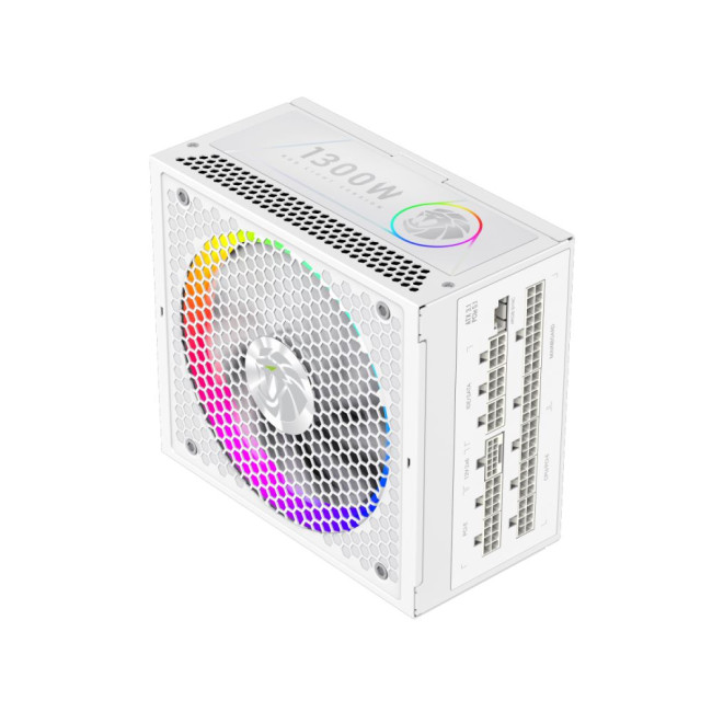 Блок живлення ATX 3.1 & PCIe5.1_  1300W, 80+ Platinum,RGB Smart  fan 140mm,fully modular ,Japanese 1 GAMEMAX RGB PRO 1300P WH