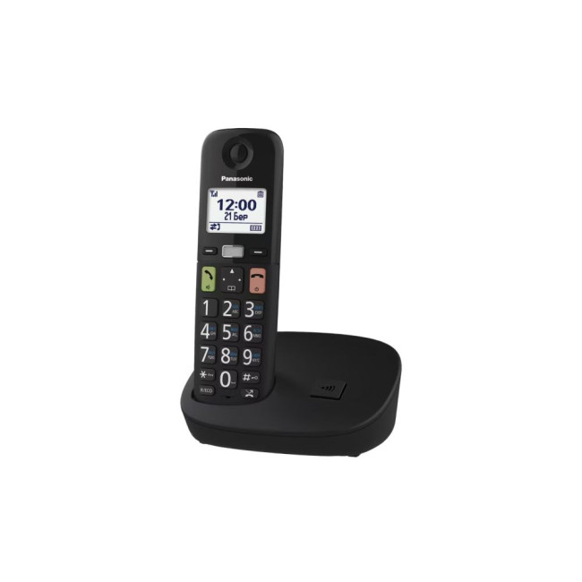 Радіотелефон DECT чорний PANASONIC KX-TGU110UAB