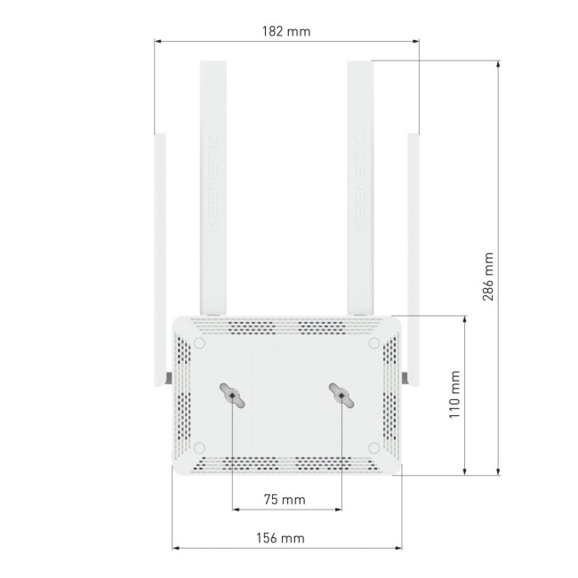 Інтернет-центр WIFI AC1200, 4хGigabit, USB 2.0 KEENETIC Skipper (KN-1912)