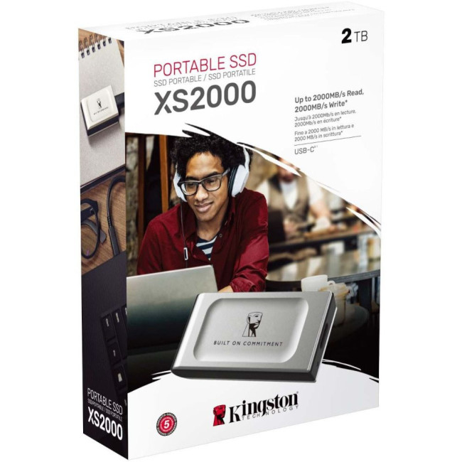 SSD накопичувач зовнішній 2TB XS2000 BOC External USB-C 3.2 Gen 2 Portable SSD KINGSTON SXS2000/2000GA