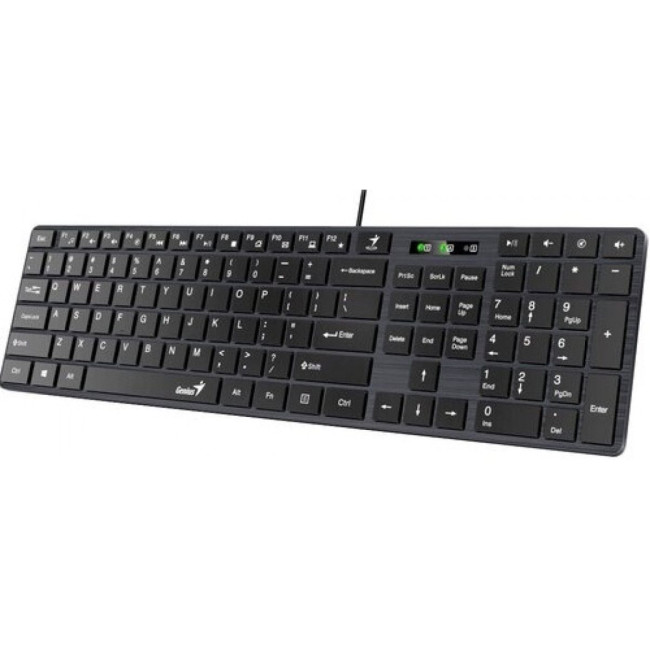 клавiатура дротова USB Black UKR GENIUS SlimStar 126 (31310017407)