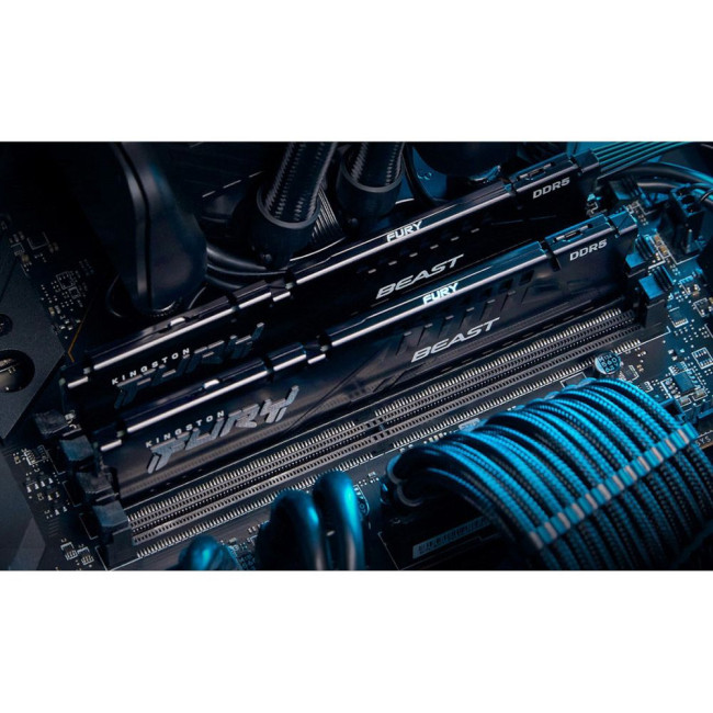 модуль пам'яті 32Gb DDR5 6000MHz Fury Beast Black (2x16) EXPO+XMP KINGSTON KF560C36BBE2K2-32