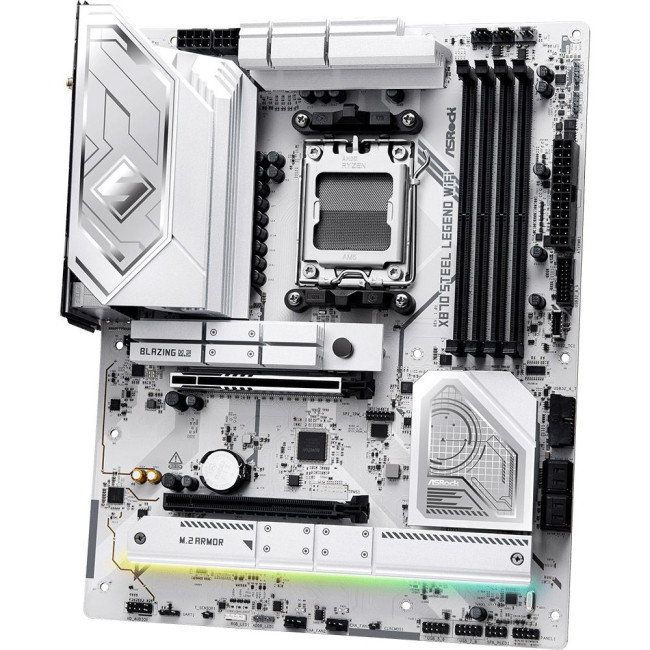 Mатеринська плата sAM5 AMD X870 4xDDR5 HDMI/2xUSB4 3xM.2 2.5GbE LAN ATX ASROCK X870 STEEL LEGEND WIFI