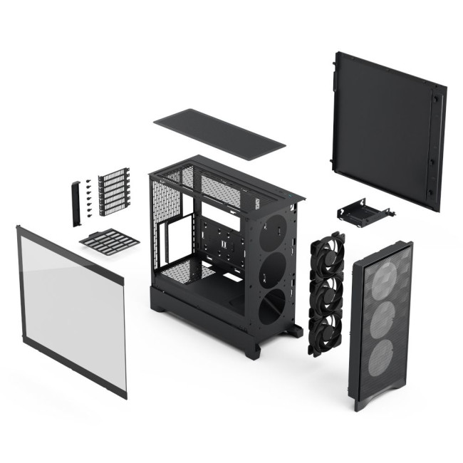 Корпус ATX без БЖ, чорний, з загартованим cклом  Pop 2 Air Black TG FRACTAL DESIGN Pop 2 Air Black TG (FD-C-POA2A-02)
