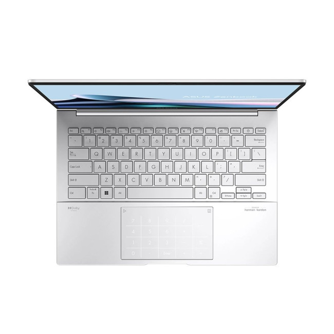ноутбук 14FT_OLED/U9-285H/32/1TB SSD/Intel Arc/DOS/BL/Stylus/Sleeve/RJ45 adapter/Foggy Silver ASUS UX3405CA-QL291 (90NB14W4-M00BE0)