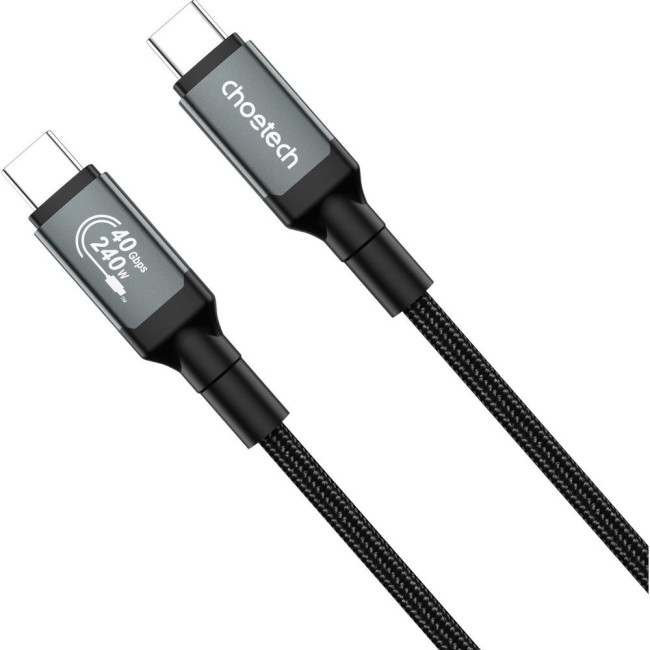 Аудіокабель Choetech USB-C 4 GEN 3 240 Вт 8K 1 м CHOETECH USB-C 4 G3 240W 8K 1m (XCC-1040)