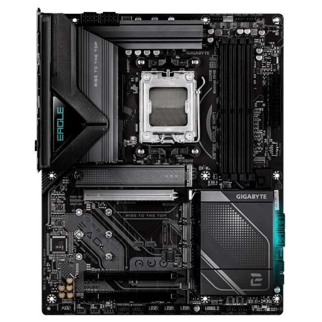 Mатеринська плата sAM5 AMD X870E HDMI/2xUSB4 4xM.2 5GbE LAN mATX GIGABYTE X870E EAGLE WIFI7