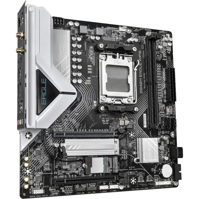 Mатеринська плата sAM5 AMD B840 DP/HDMI 2xM.2 2.5GbE LAN mATX GIGABYTE B840M EAGLE WIFI6
