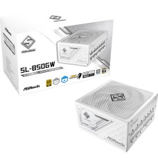 Блок живлення 850W, 80 Pluse GOLD, PCIe 5.1 & ATX3.1, Fully Modular, Native 12V-2x6, 135mm Fan, Whit ASROCK SL-850GW