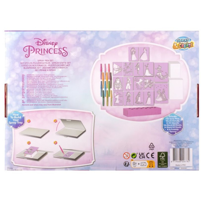 Набір Disney Princess Спрей-ручки з трафаретами Делюкс (DP22368)