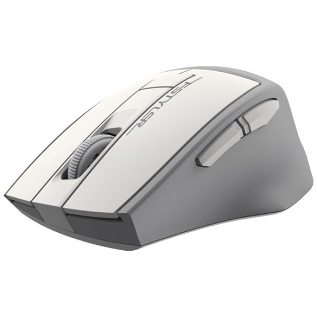Миша бездротова безшумна Fstyler, USB, 2000 dpi, сірий+білий