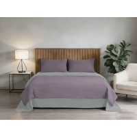 Комплект постільної білизни Soho Євро 200х220 см Puprle/Light gray
