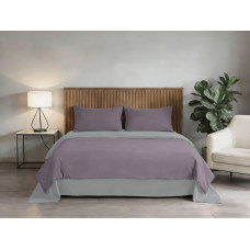 Комплект постільної білизни Soho Євро 200х220 см Puprle/Light gray