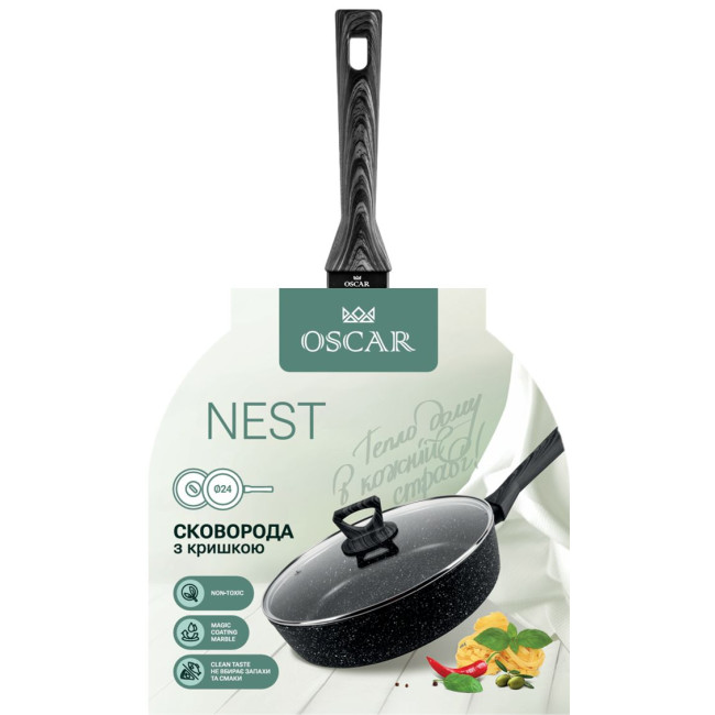 Сковорода з кришкою Oscar Nest, 24 см