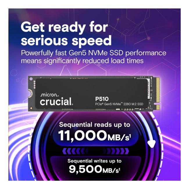 Твердотільний запам’ятовувальний пристрій накопичувач (SSD) G5 M.2 NVME 1TB P510 CT1000P510SSD8 CRUCIAL