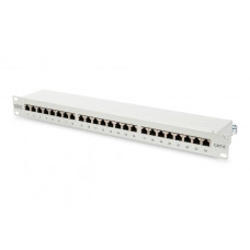 Патч-панель CAT 6, екранована, 24-порта RJ45, 8P8C, LSA, 1U DN-91624S DIGITUS by ASSMANN