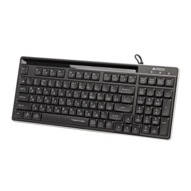 Клавіатура з ножичним перемикачем Fstyler, USB, Quiet typing, чорна