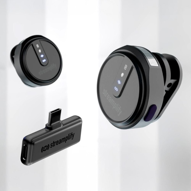 Мікрофон петличний бездротовий Streamplify MIC GO-48-WL, чорний