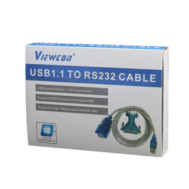 Кабель-перехідник USB1.1-COM (9+25pin), блістер