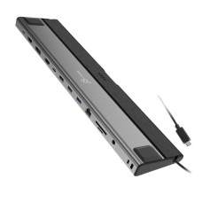 Док станція USB-C 12-в-1 (HDMI/DP/PD/USB-A/USB-C/LAN/картридер/аудіо)