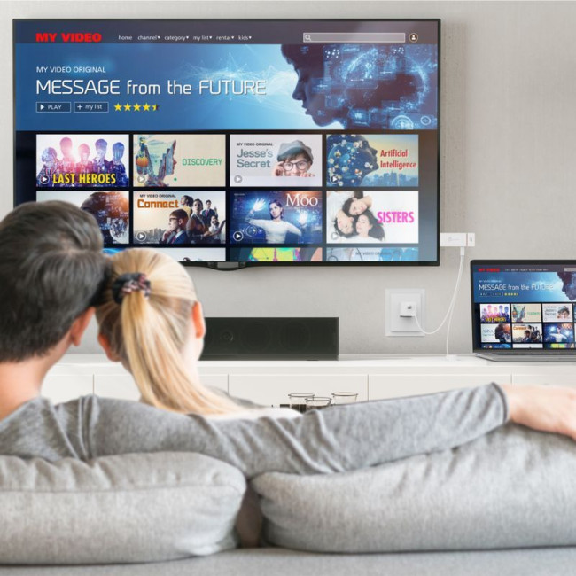 Бездротовий адаптер дисплея ScreenCast 4K до 15м (Miracast, AirPlay, and Chromecast)
