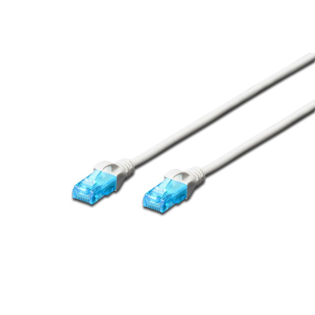 Патч-корд CAT 5e U-UTP, PVC AWG 26/7, довжина 3 м, колір сірий DK-1512-030 DIGITUS by ASSMANN