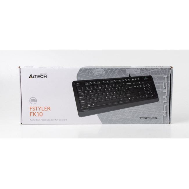 Клавіатура Fstyler Sleek MMedia Comfort, USB, сірий
