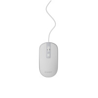 Оптична миша, USB інтерфейс, 1600 dpi, бiло-сiрий