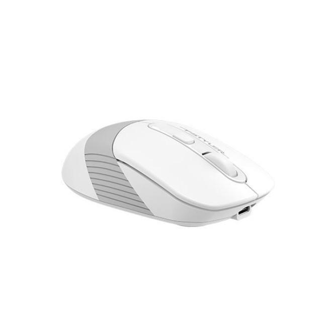 Миша бездротова безшумна Fstyler, Bluetooth / 2.4 ГГц, вбудований акумулятор, 2000 DPI, білий